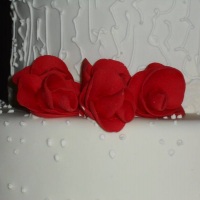 Detalhe: Bolo para casamento 3 andares