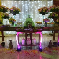 Mesa Rústica decorada
