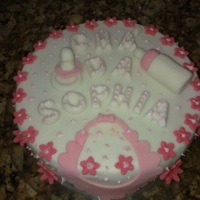 Bolo decorado p/ chá de bb.
