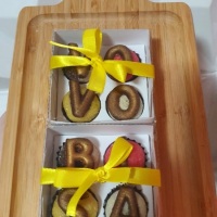 Caixa Personalizada com letra de chocolate
#docinhofavoritorevelandogravidez