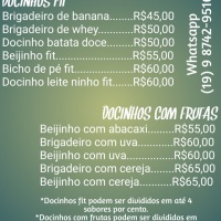 Docinhos fit e Docinhos com frutas