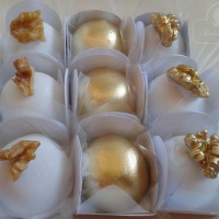 Doce fondado de nozes