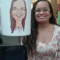 CARICATURA DIGITAL EM CANECA AO VIVO