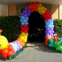 arco de balao de centopeia