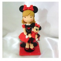 topo de bolo fantasia da Minnie