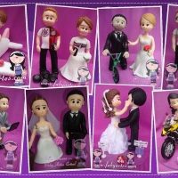 Noivinhos em biscuit personalizados! Você pensou...Faby Artes criou!