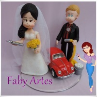 Noivos com fusca