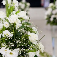 arranjo floral branco