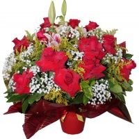 Caixa com rosas Colombianas