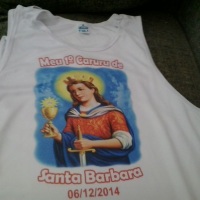 Camiseta Poliester Branca Personalizada