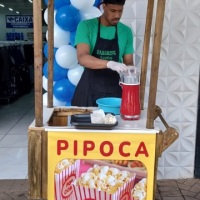 Pipoca de sal para porta de loja, eventos corporativos, eventos comerciais e empresariais, aniversár