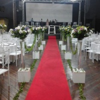 corredor decoração casamento igreja