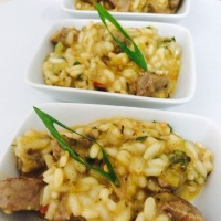 Finger Food de risoto de Filet Mignon...