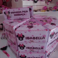 Lembranças - Caixa Fatia Minnie Rosa
