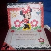 Convite 3D Minnie Vermelha