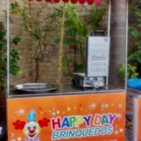 barracas de pipoca, algodão doce, crepe, hot dog