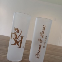 Copo Long Drink Efeito Gelado Personalizado. Diversas opções de cores do copo e de impressão.