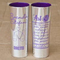 Copo Long Drink Personalizado modelo Metalizado. Diversas opções de cores do copo e de impressão.