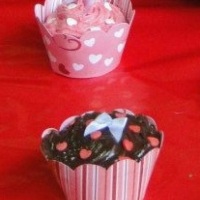 Cupcake de brigadeiro.