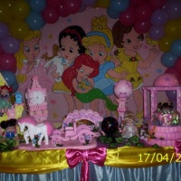 mesa tematica princesas baby