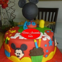 Dona Joaninha bolo casa do mickey