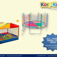 Kit 1 - Piscina de bolinhas + Cama elástica
