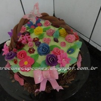 Bolo Cesta de Flores