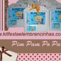 Kit Festa Infantil na Escola Tema Bob Esponja