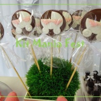 Doces decorados - Pirulitos e Cupcakes.