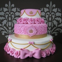 Bolo cenográfico 3 andares - 021
Medidas: 30 cm de altura e 35 cm largura
Detalhes: rosa, princesa