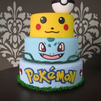 Bolo cenográfico 3 andares - 033
Medidas: 30 cm de altura e 35 cm largura
Detalhes: pokemon, topo