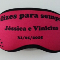 Máscara para dormir personalizada para casamento.