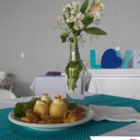 Enfeite de mesa central e entrada (buffet)