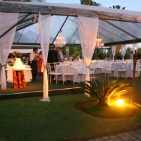 Tenda cristal com rampa