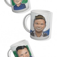 Canecas de Cerâmica Personalizada com caricaturas