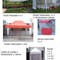 Tendas Piramidal, Sanfonadas e Barracas