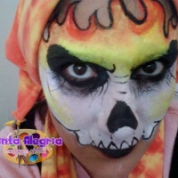 maquiagem Motoqueiro fantasma