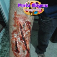 maquiagem de efeito braço machucado