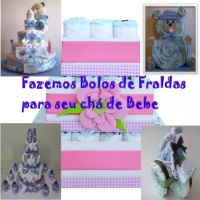 Fazemos Bolos de fraldas para seu chá de bebe