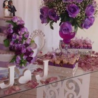 mesa de vidro decoração uva