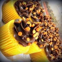 Cupcake de cenoura com chocolate
