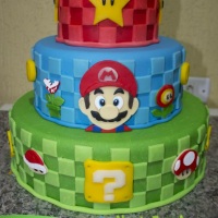 Aluguel de bolo cenográfico Mario Bros