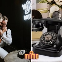 Mimo Phone! O telefone onde os convidados deixam mensagens durante o evento para o anfitrião ouvir p
