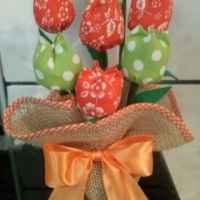 Peso de Porta Tulipas de tecido
