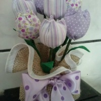 Peso de Porta Tulipas de tecido