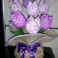 Peso de Porta Tulipas de tecido