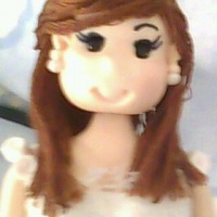noivinha com cabelo de linha