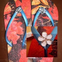 Chinelo Estampado c/ Detalhe na Correia