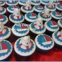 Cupcakes para Chá de Fraldas - Ursinho Marinheiro