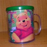 Caneca acrílico R$ 4,50  com tema e foto 